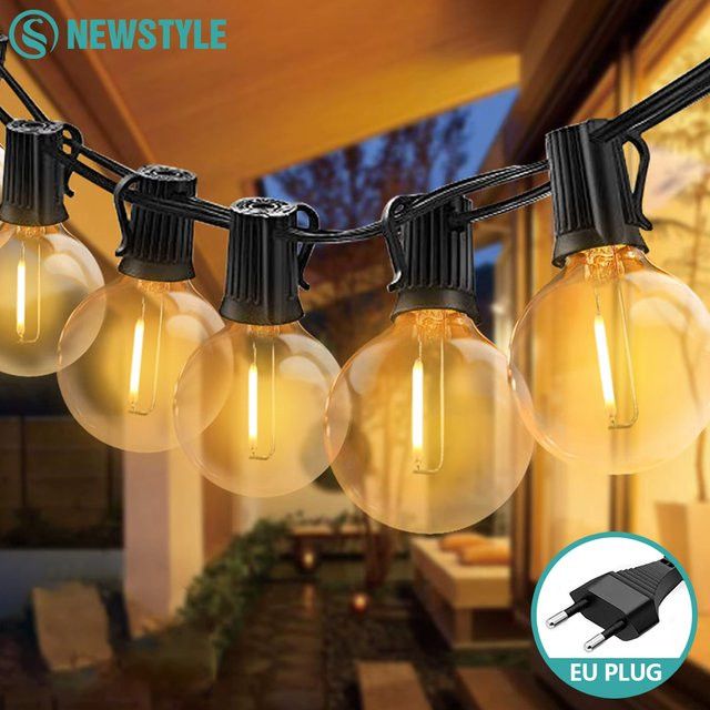 LED G40 Lichterkette mit wasserdichten Kugelbirnen für die Außenbeleuchtung und Weihnachtsdekoration, 7,6-30 Meter - Bild 1