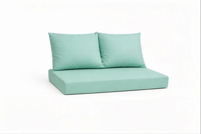 Setgarden Pastel Outdoor Palettenkissen Set in Mintgrün mit Sitzkissen und Rückenkissen, B/T/H: 120 x 80 x 10 cm sowie 2x 60 x 50 cm - Bild 1