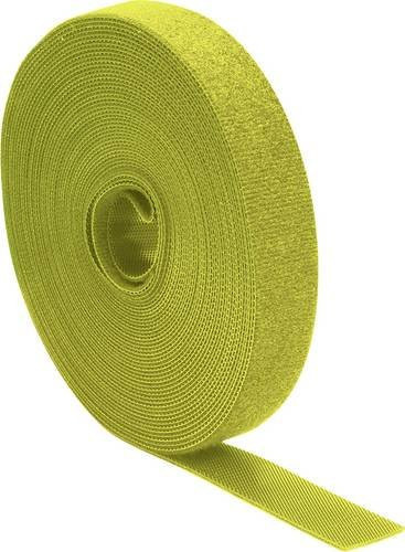 Quadrios 25CA524 Klettband zum Bündeln mit Haft- und Flauschteil in Gelb als Meterware - Bild 1