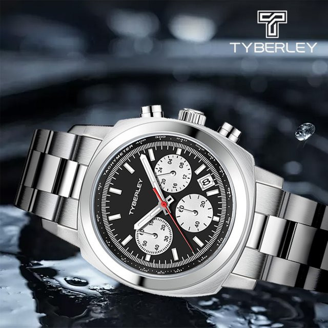 PAGANI DESIGN Chronograph, Quarz, Edelstahl, Schwarz, Herren - Bild 1