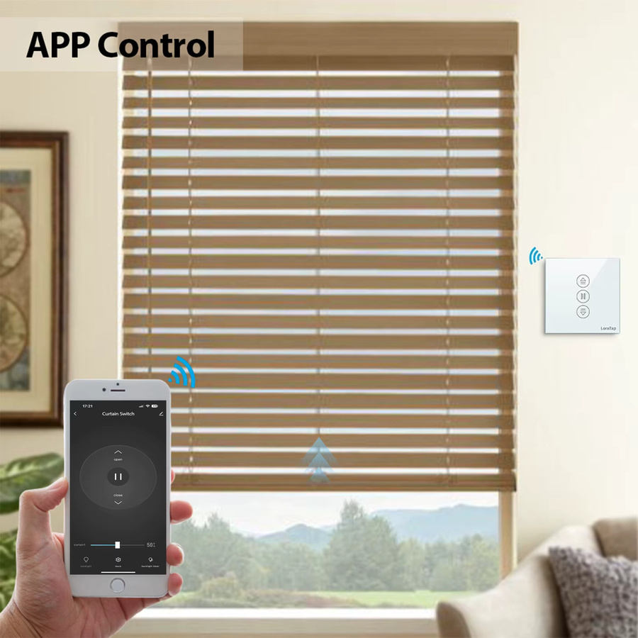 Tuya Smart Life WiFi Rollladen-Vorhangschalter mit Fernbedienung für motorisierte Jalousien, kompatibel mit Google Home und Alexa Echo, Farbe: Weiß - Bild 3