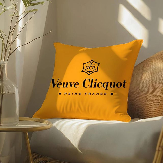 Delampa Kissenbezug Madame Clicquot Gelb, quadratisch, Material: Leinen und Polyester, B/T/H: 66 x 66 x 0 cm - Bild 1