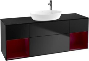 V&B Finion Waschtischunterschrank mit LED-Wandbeleuchtung, Breite: 160 cm, lackiert - Bild 1
