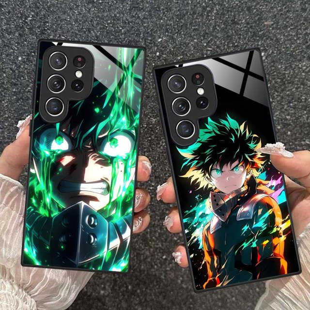 MHA Izuku Deku Handyhülle für Samsung Galaxy S26 S25 S24 S23 S22 S21 S20 Note20 Plus FE Ultra in Bunt und Schwarz - Bild 1