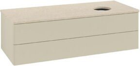 V&B Waschtischunterschrank Antao ohne Frontstruktur, Grau lackiert, B/T/H: 120 x 36 x 50 cm - Bild 1