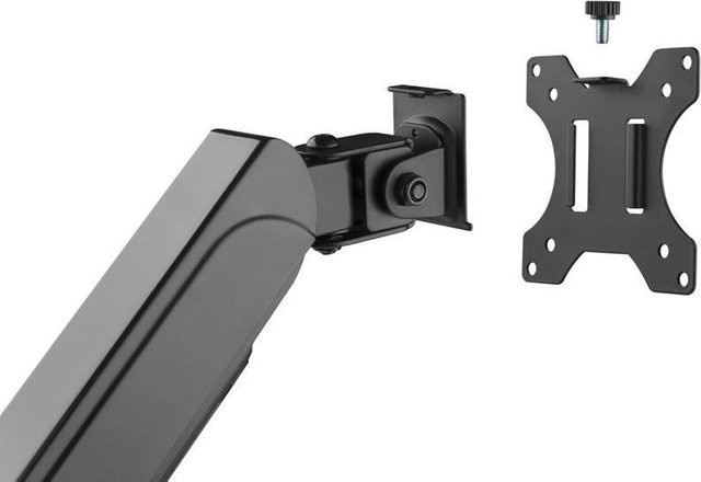 Equip Flachbildschirm-Tischhalterung für 32 Zoll in Schwarz mit VESA 75x75 mm und Klemmsystem - Bild 1