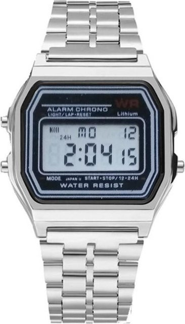 Armbanduhr Digital, Quarz, Edelstahl, Silber, Unisex - Bild 1