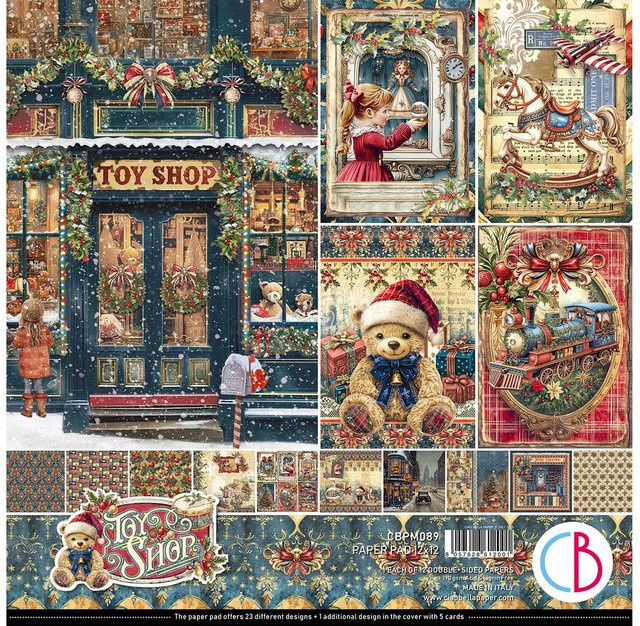 Ciao Bella Scrapbook-Papier Toy Shop, Multicolour (Dunkelblau, Beige, Rot), B/B: 30,5 x 30,5 cm - Bild 1
