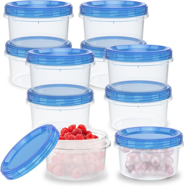 Willstar Vakuum Lebensmittel Lagerungsboxen Set, transparente Stapelbare Frische-Halten Behälter für Gefrierschrank und Reise, 10 Stück - Bild 1