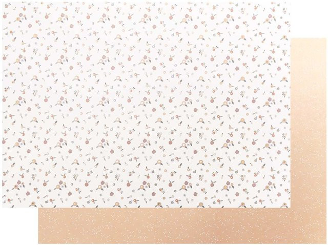 Rico Design Paper Poetry Motivkarton Blumen in Puder und Gold, B x H: 50 x 70 cm - Bild 1