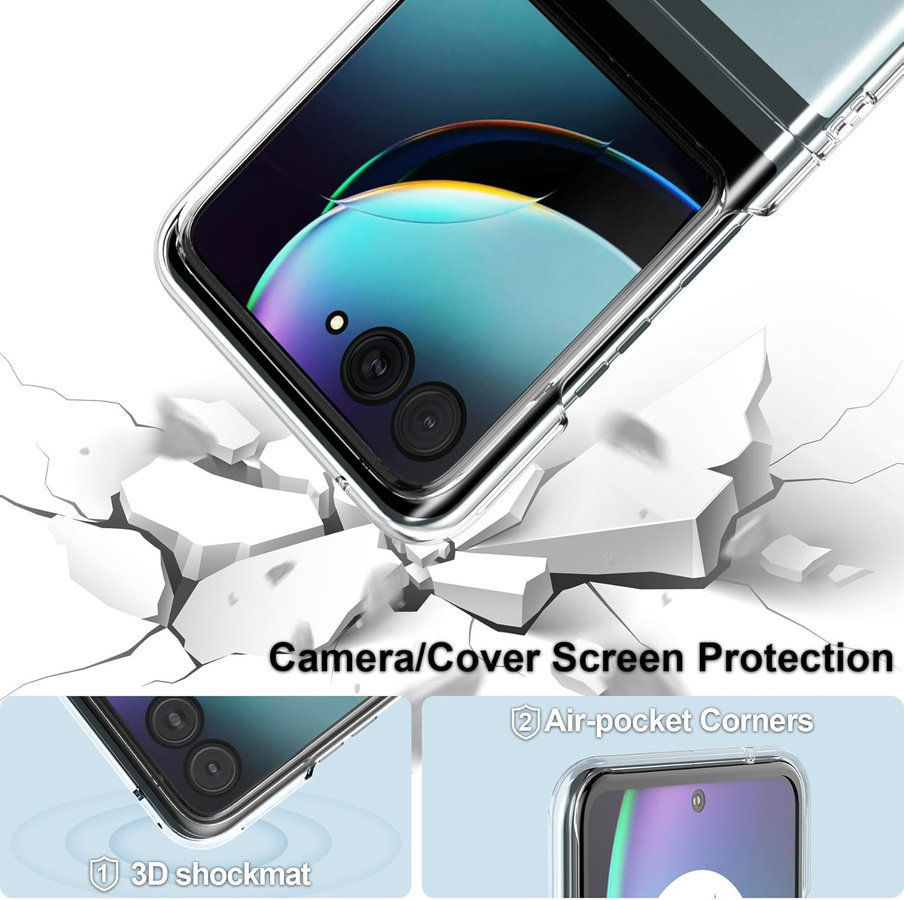 Transparente Hartschale Schutzhülle für Motorola Razr 60 Ultra - Bild 2