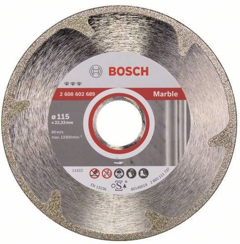 Bosch Diamanttrennscheibe Best for Marble für Stein, Durchmesser: 115 mm, Bohrung: 22,23 mm, Dicke: 2,2 mm, Breite: 3 mm - Bild 1