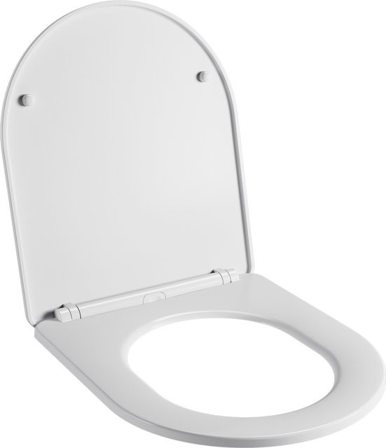Sofetiy max WC-Sitz D-Form in Weiß mit Absenkautomatik und Schnellbefestigung, B: 44 cm, T: 36 cm - Bild 1