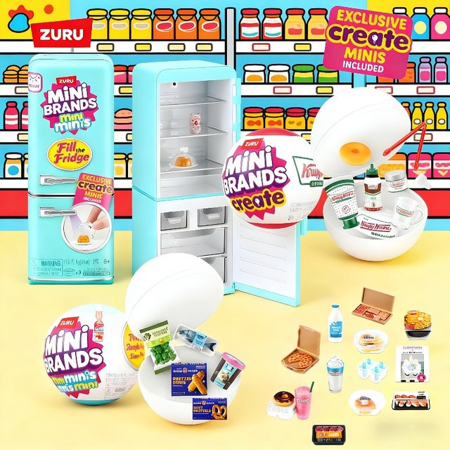 ZURU Mini Überraschungs-Blindbox Spielzeugball, Gefüllter Kühlschrank, ab 3 Jahren - Bild 1