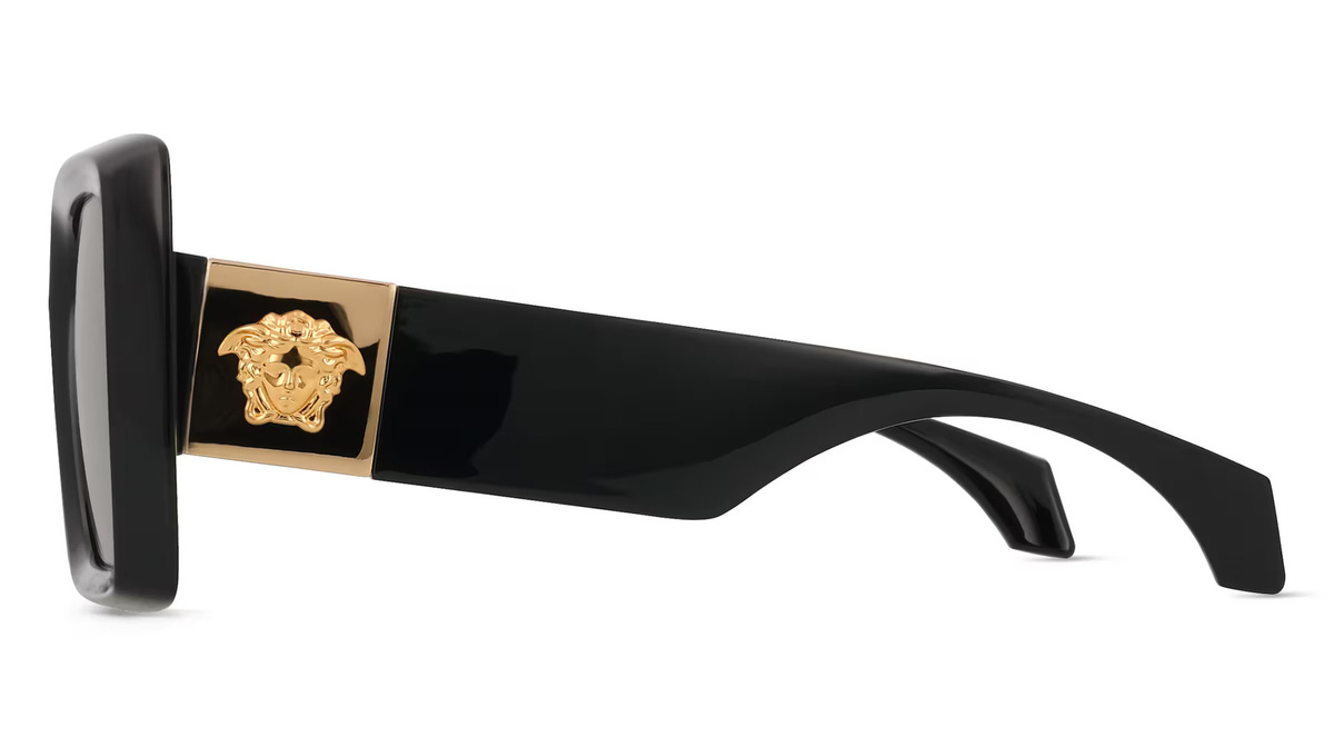 Versace 0VE4467U Sonnenbrille Damen, Vollrand, Quadratisch, Acetat, schwarz, grau - Bild 2