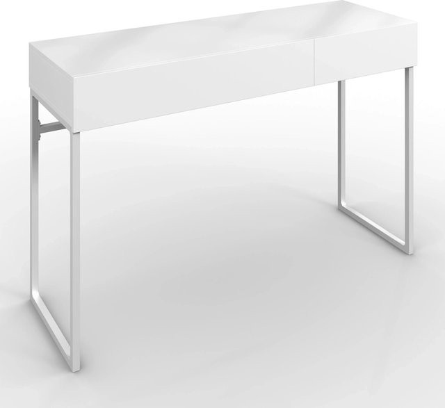 Bessagi Home Konsolentisch Finn Weiß aus Metall und MDF, B/T/H: 120 x 30 x 78 cm - Bild 1