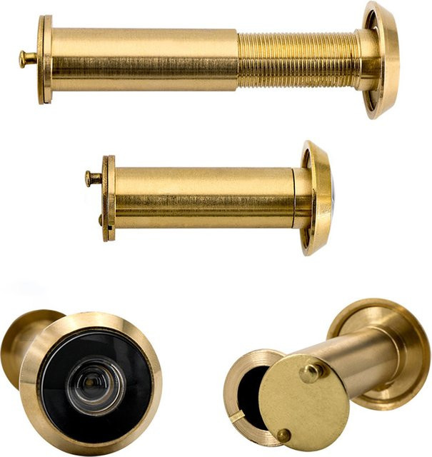Türspion aus Messing in Gold für deine Sicherheit, Durchmesser: 14–26 mm, Dicke: 35–80 mm - Bild 1