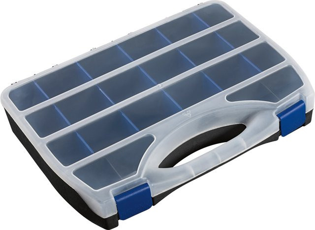 LUX-TOOLS Sortierkasten mit flexibler Facheinteilung, transparent, Breite: 36,4 cm - Bild 1