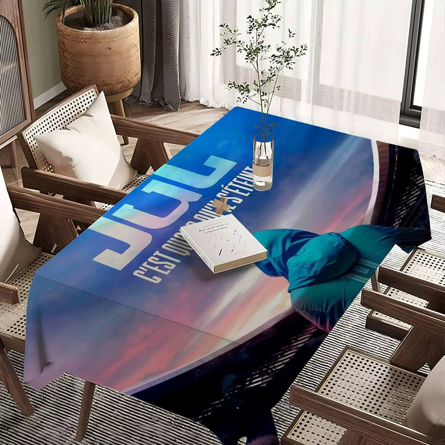 Singer J-JuL Home Rechteckige Tischdecke mit grafischem Muster, Wasserabweisend und Schmutzabweisend, Mehrfarbig - Bild 3