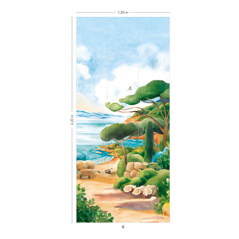 Isidore Leroy Wandtattoo Mural Cap Corse Naturmotiv Multicolour B/H: 150 x 330 cm - Bild 2
