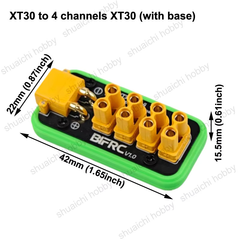 YUENHOANG Stromverteilerplatine mit XT90 und XT30 Anschluss für RC-Modellautos, Boote und U-Boote, 1 bis 4 Kanal Hochstrom-PDB mit 200 A und 30 A - Bild 2