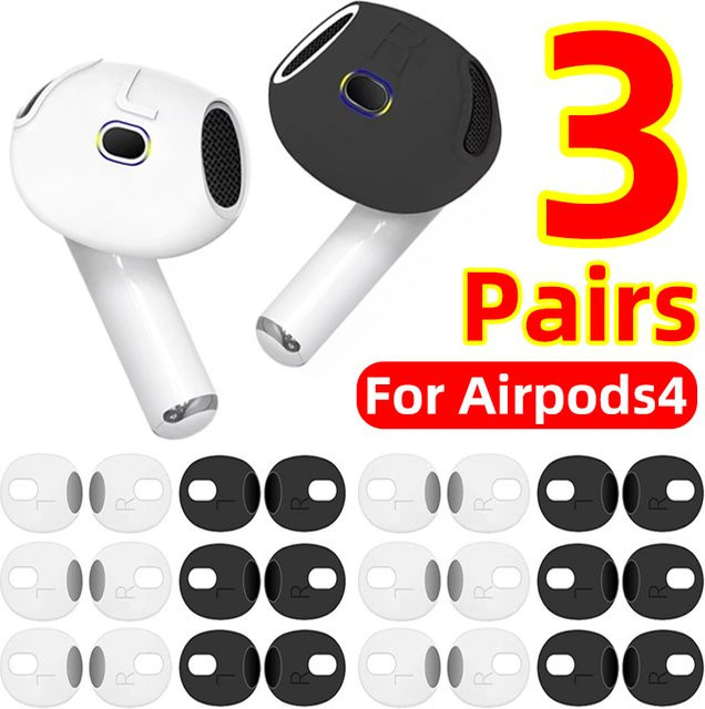 Apple AirPods 4 Silikon-Ersatz-Ohrstöpsel in Weiß, ultradünne und rutschfeste Schutzhüllen für deine Ohrhörer - Bild 1