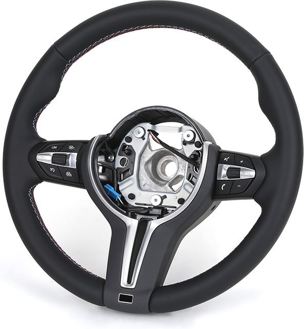 BMW M Sport Lenkrad ohne Schaltwippen in Schwarz für verschiedene BMW Modelle wie F10 F11 F20 F21 F22 F25 F30 F31 F32 F33 F34 F36 X5 F15 F01 F06 F07 F12 F13 M3 M5 - Bild 1