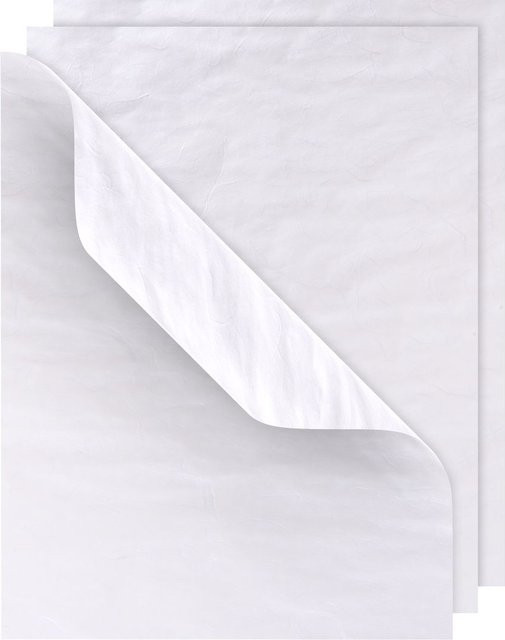 VBS Strohseide aus Maulbeerbaumfasern, 3 Bögen, Farbe: Weiß, B/H: 50 x 70 cm - Bild 1