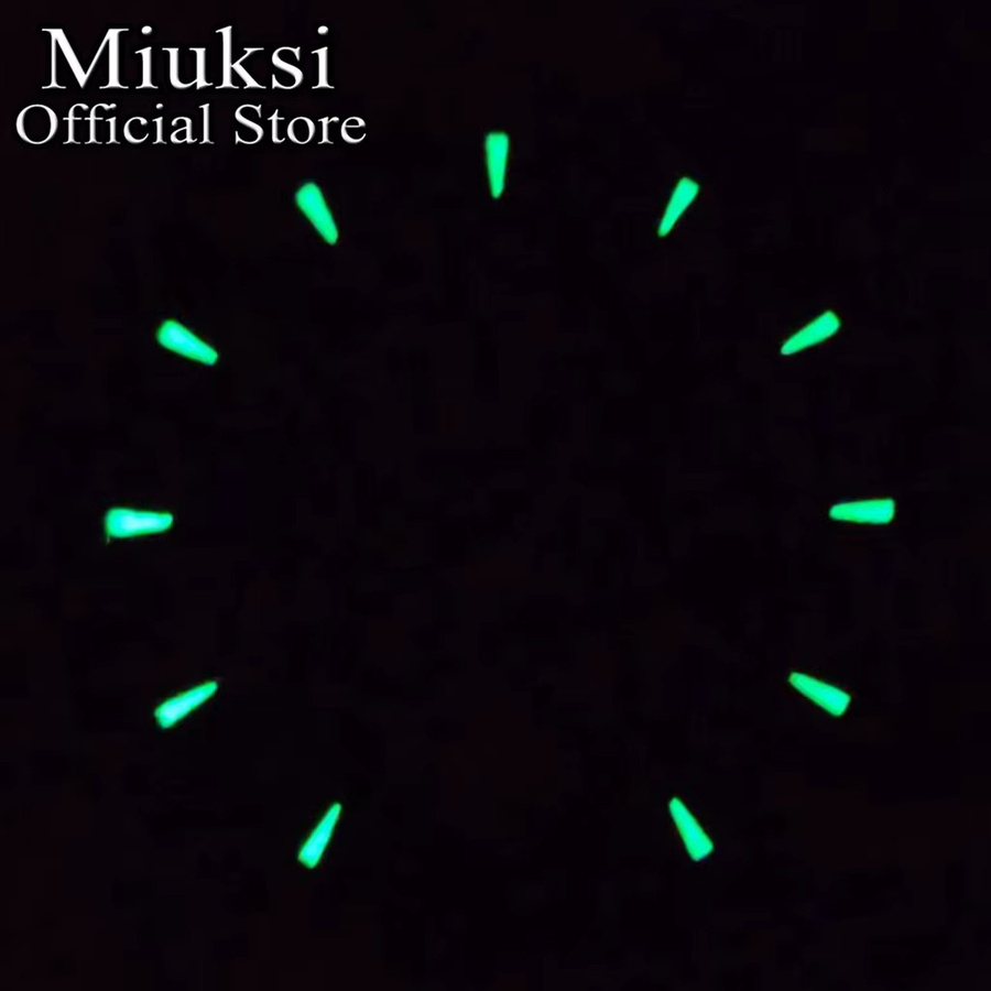 Miuksi Armbanduhr, schwarz-blau-weißes Zifferblatt, NH35-Uhrwerk, 33,3 mm, Unisex - Bild 4