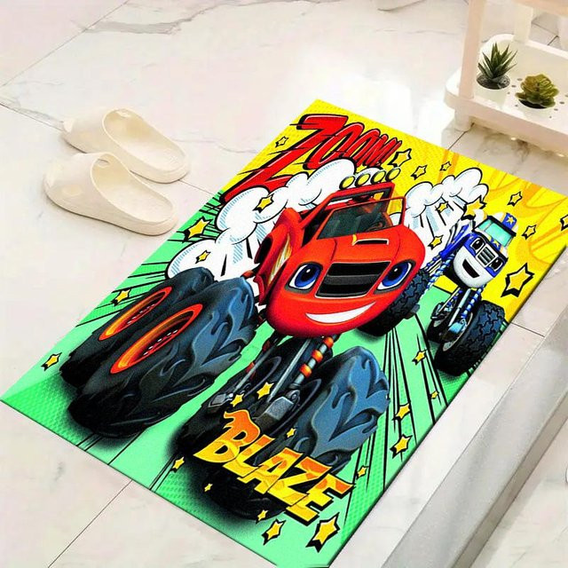 Blaze Monster Teppich von Dear YuZong, rutschfeste Bodenmatte für Wohnzimmer und Kinderzimmer, mehrfarbig, B/T: 60 x 90 cm - Bild 1
