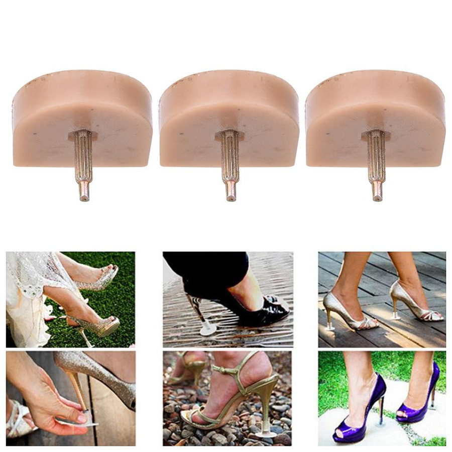 Ersatz-Absatzspitzen für High Heels, Beige, 21,5 x 23 mm, 10 Paar - Bild 2