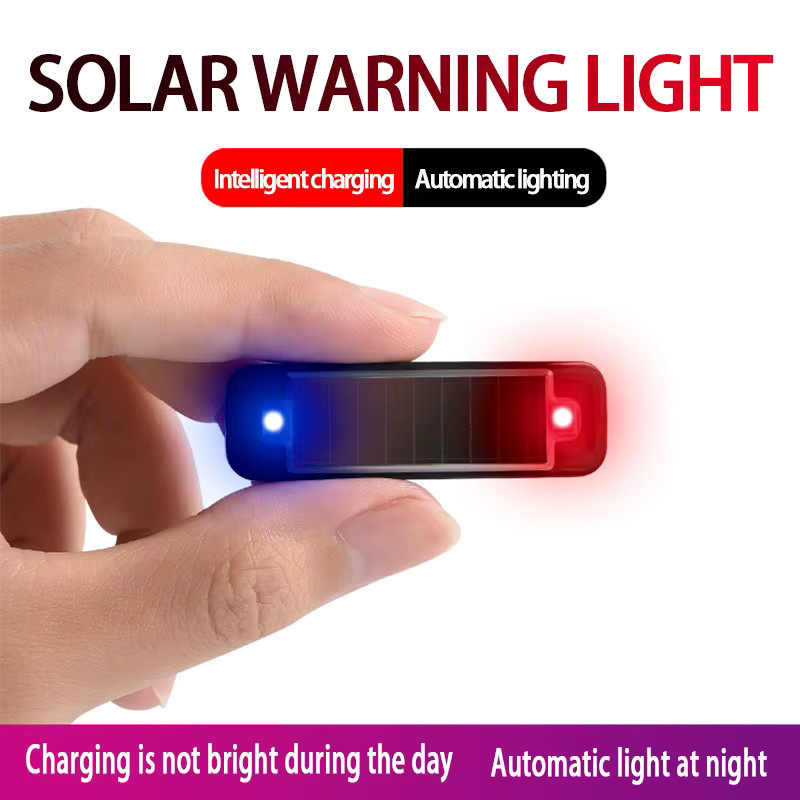 NEWBIRTH Solar LED Warnleuchte für Auto und Motorrad, Multicolour Strobe-Warnlicht in Schwarz - Bild 6