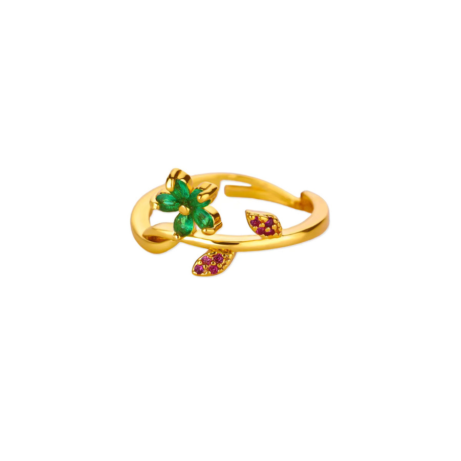HPTOTMG Ring, vergoldeter Edelstahl, Zirkonia, Damen - Bild 2