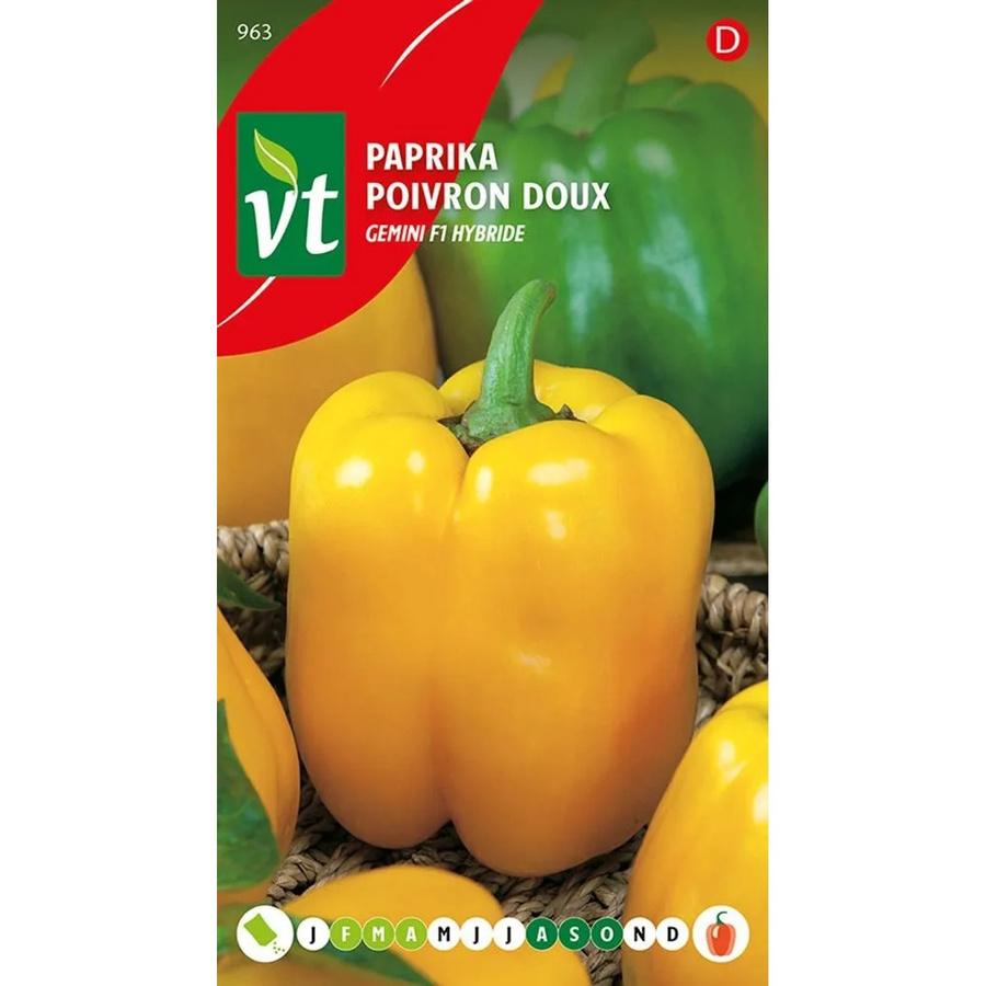 Arborix Paprika Goldenstar F1 Saatgut für Garten und Gewächshaus, 0,15 g - Bild 2