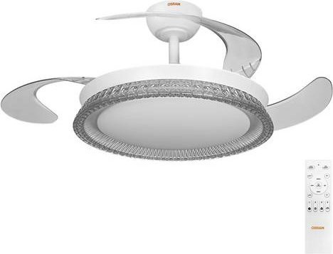 OSRAM LED Deckenventilator Cierzo mit RGBW-Beleuchtung und Fernbedienung, Weiß, Durchmesser: 122 cm - Bild 1