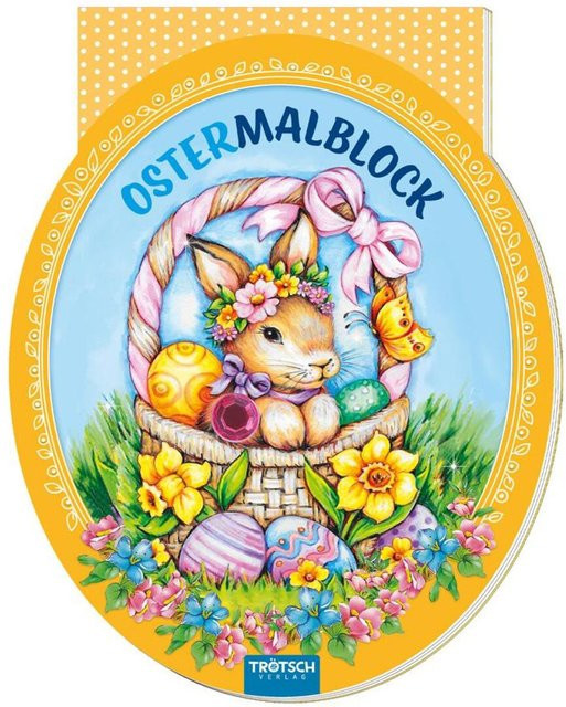 Trötsch Ostermalblock mit Glitzerstein in Bunt / Mehrfarbig, B/H/T: 32,0 x 15,0 x 0 cm - Bild 1
