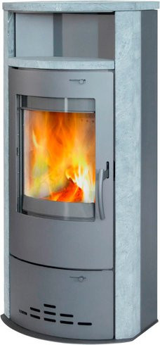 THERMIA Kaminofen Dortmund in Grau aus Naturstein mit 7 kW Leistung, B/T/H: 118,2 x 55,0 x 49,2 cm - Bild 1