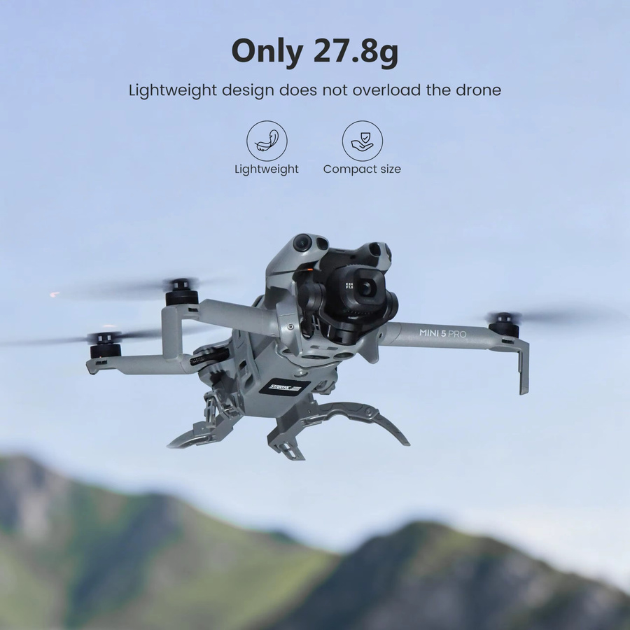 STARTRC Landegestell für DJI Mini 5 Pro Fly More Combo, faltbares Drohnenschutzsystem in Grau - Bild 1