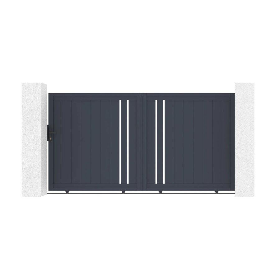 Casanoov Elektrisches Schiebetor Giona aus Aluminium in Grau inklusive Ranger C300 Motorisierung, Breite: 300 cm, Höhe: 160 cm - Bild 2