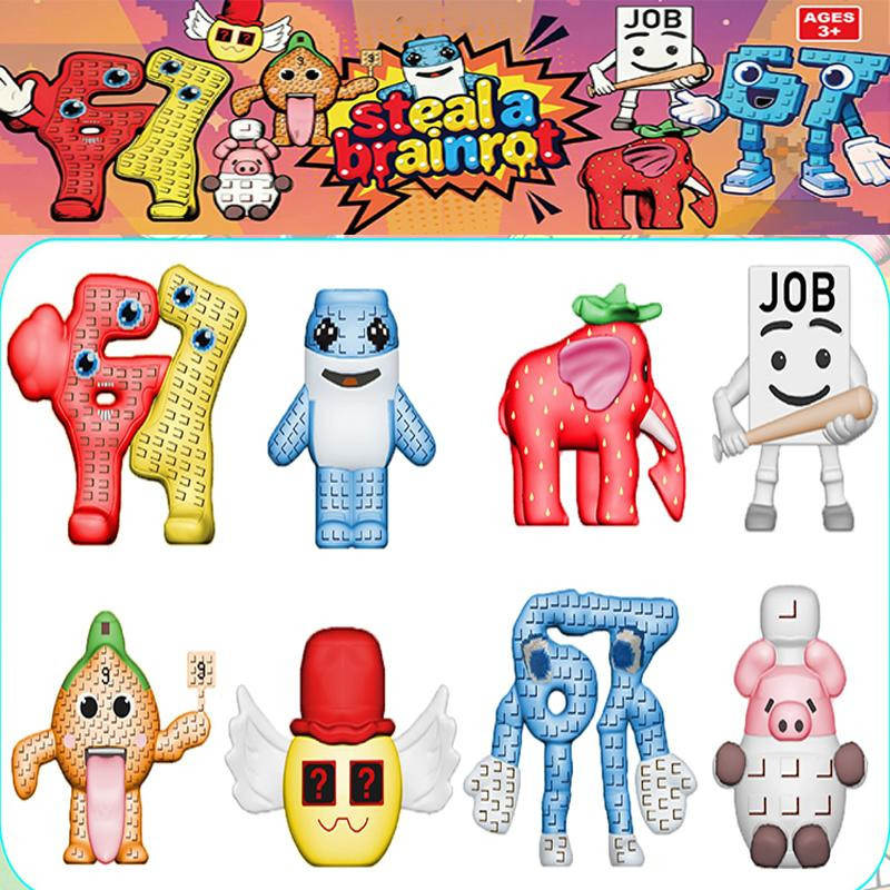 8er Set Sammy Jandel Figuren von Fashnics in Multicolor aus Gummi mit Erdbeer Elefant Motiv - Bild 3