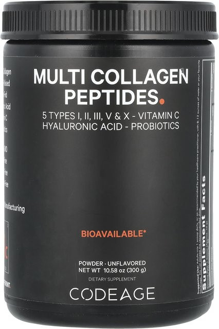 Codeage Multi-Kollagen-Peptid-Pulver, geschmacksneutral, 300 g, Unisex - Bild 1