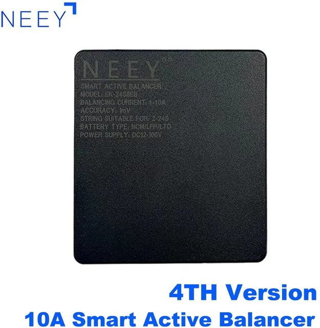NEEY Smart Active Balance Strom Kondensator Balancer 1A-10A für 2S bis 24S Li-Ion, LiFePO4 und LTO Batterien, Schwarz - Bild 1