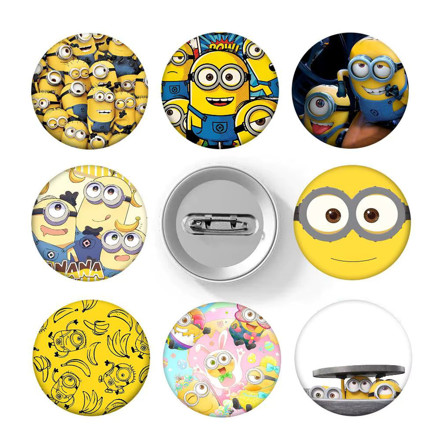 Brosche M-Minions, Runde Anstecknadel, Bunt - Bild 2