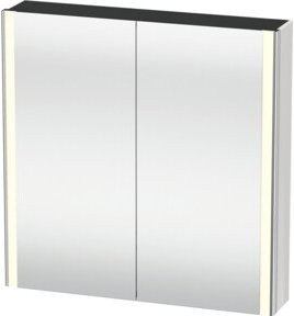 Duravit XSquare Universal-Spiegelschrank in Weiß Hochglanz mit LED-Beleuchtung, Sensor-Schalter und Steckdose, B/H/T: 80 x 80 x 15,5 cm - Bild 1