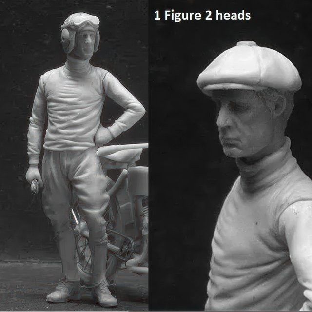 Motorradfahrerfigur, 1/35, Resin-Modellfigur, unmontierter und unbemalter Bausatz, 1-teiliges Set - Bild 1