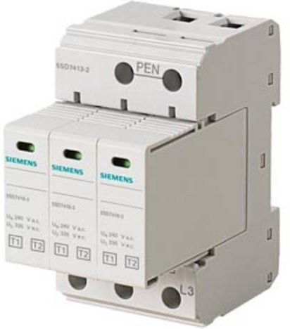 Siemens 5SD7413-2 Überspannungsschutz-Ableiter 50 kA in Weiß - Bild 1