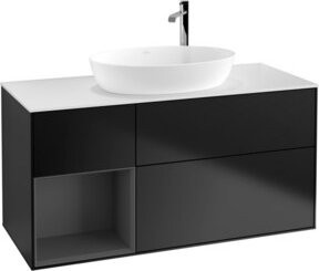 V&B Waschtischunterschrank Finion in Blau lackiert, Breite: 120 cm, Tiefe: 50,1 cm, Höhe: 50,1 cm - Bild 1