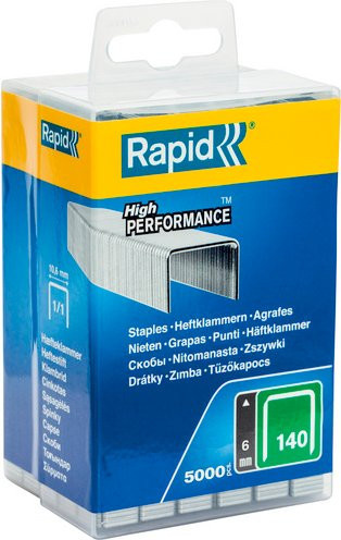 RAPID Tackerklammern Typ 140, 6 mm, silberfarben, 5000 Stück in Kunststoffbox - Bild 1