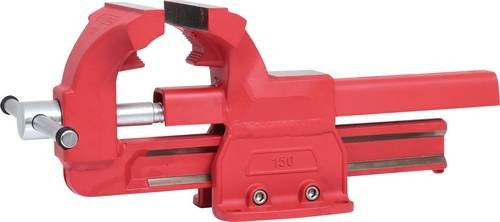 KS Tools Schraubstock in Rot aus Stahl mit 150 mm Spannweite