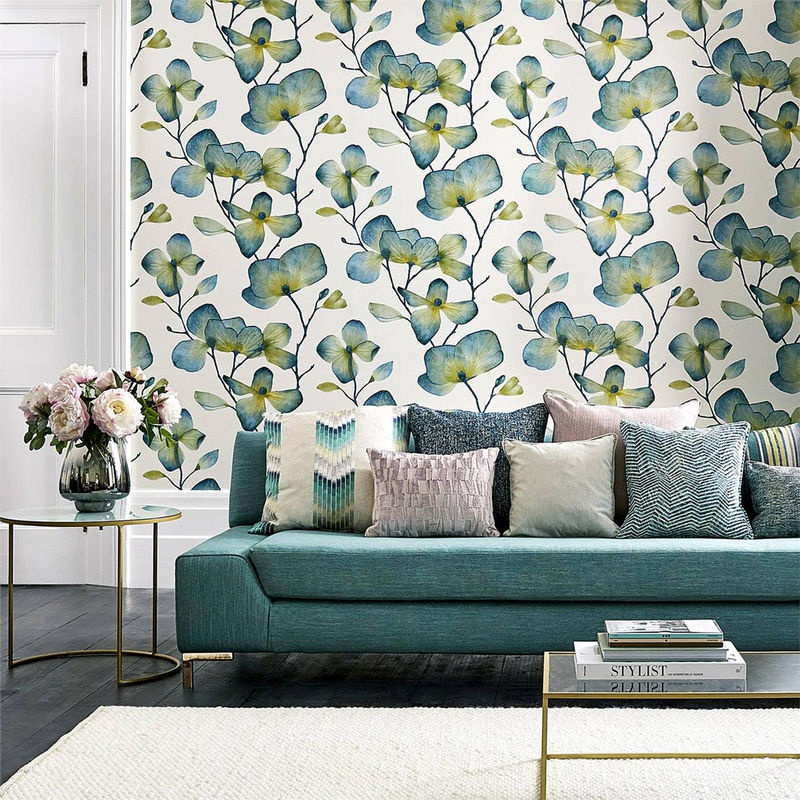 Harlequin Tapete Kienze Marine/Zest in Türkis und Multicolour mit floralem Botanical-Design aus Vlies - Bild 2